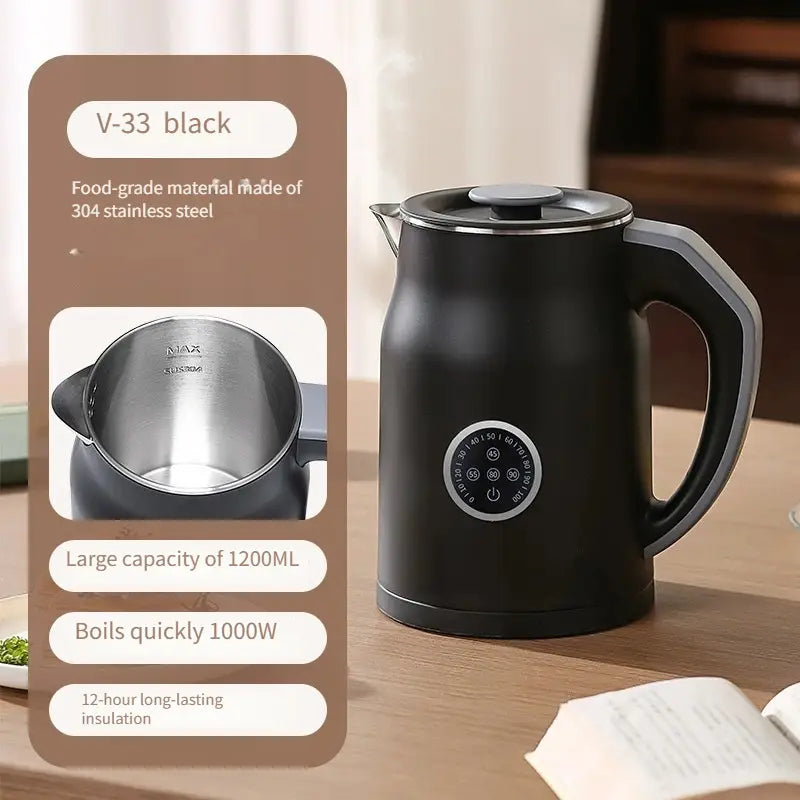 1.2L Smart Electric Kettle with Adjustable Temperature - Stainless Steel, Large Capacity, Anti-Scald, 220-240V