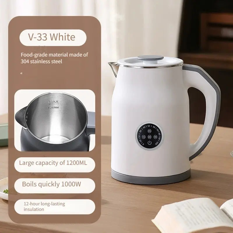 1.2L Smart Electric Kettle with Adjustable Temperature - Stainless Steel, Large Capacity, Anti-Scald, 220-240V