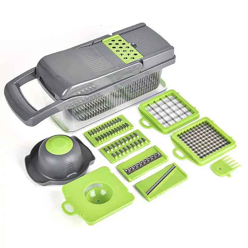 1 Set, 22in1/ 15in1, Vegetable Chopper, Multifunctional Fruit Slicer, Manual Food Grater, Vegetable Slicer, Cutter With Container, Onion Mincer Chopper, Household Potato Shredder, Kitchen Stuff, Kitchen Gadgets, Dorm Essentials Kitchen Accessories